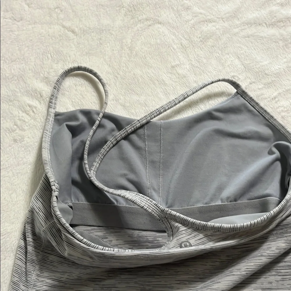 lululemon athletica Gray Striped Tank Top